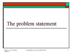 Problem statement