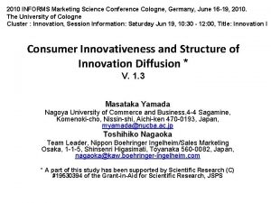 Cologne marketing conference