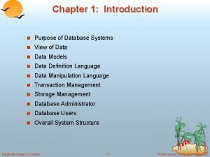 Purpose of database system