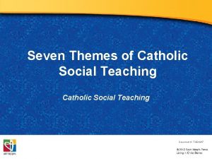 Seven key themes of catholic social teaching