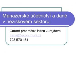 Manaersk etnictv a dan v neziskovm sektoru Garant