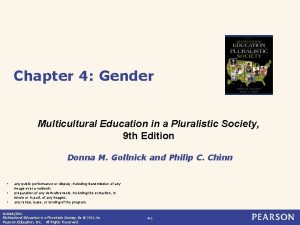 Chapter 4 Gender Multicultural Education in a Pluralistic