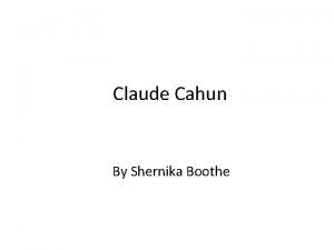 Claude cahun death