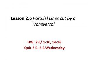 6 parallel lines