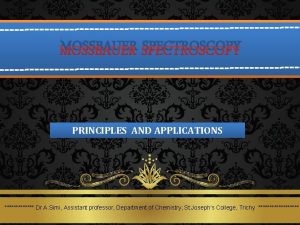 Principle of mossbauer spectroscopy