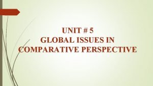 Global issues in comparative education