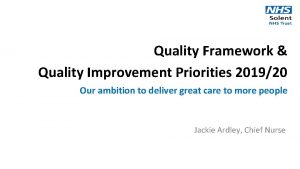 6 quality priorities