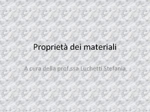 Fendibilità dei materiali