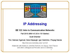 In ip addressing, an address beginning with 122 is