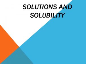 Definitions of solution