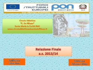 Relazione Finale a s 201314 Facilitatore Filosa Enza