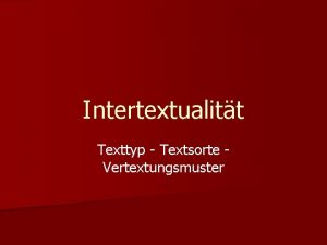 Intertextualitt