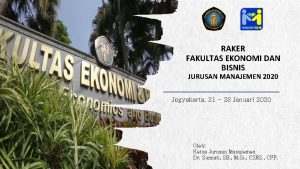 RAKER FAKULTAS EKONOMI DAN BISNIS JURUSAN MANAJEMEN 2020