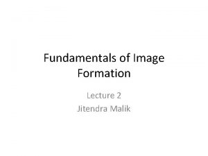 Fundamentals of image formation