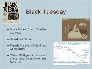 Black Tuesday Stock Market Crash October 29 1929