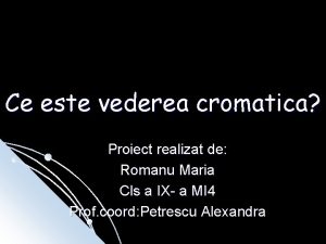 Vedere cromatica