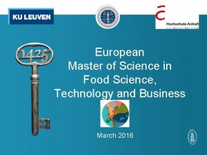 Food technology masters in europe