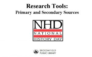 Tools for secondary research