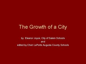 The Growth of a City by Eleanor Joyce