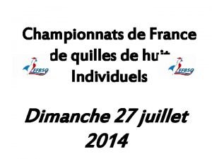 Championnats de France de quilles de huit Individuels