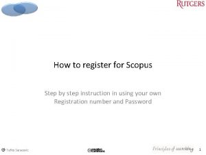 Register in scopus