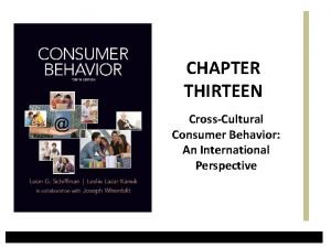 Cross cultural consumer analysis