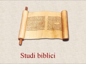 Studi biblici Genesi 1 1 50 26 Eziologia