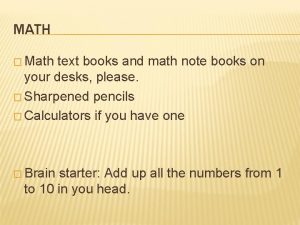 MATH Math text books and math note books