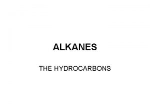 ALKANES THE HYDROCARBONS 1 ALKANES 2 a Simplest