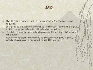 Irq number