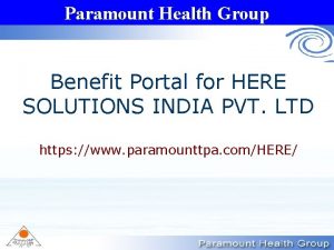 Paramount health insurance