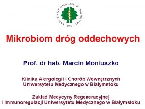 Prof. dr hab. marcin moniuszko