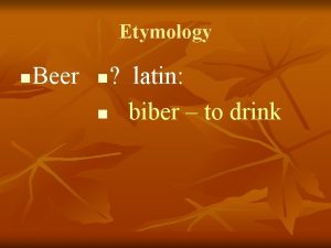 Root beer etymology