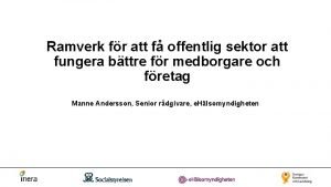Svenskt ramverk för digital samverkan