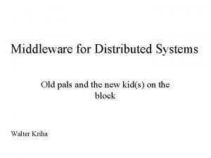 Middleware in distributed system