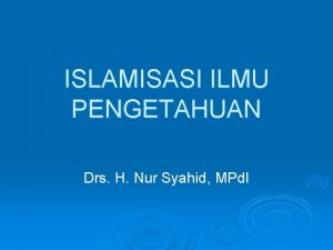 Dr nur syahid