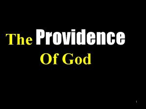 The Providence Of God 1 2 Ps 37