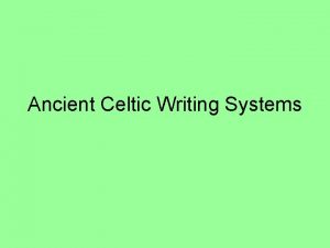 Celtic writing system