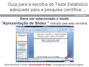 Guia para a escolha do Teste Estatstico adequado