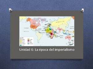 Imperialismo y sus consecuencias