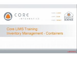 Inventory management for pails Inventory management for pails