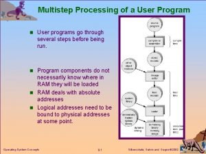 Multi step processing of a user program