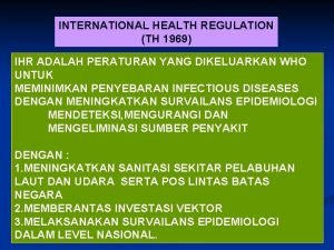 International health regulation adalah