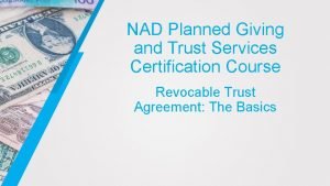 Planned giving certification