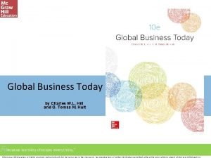 Global Business Today 10 e by Charles W