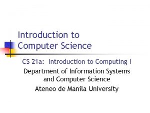 What is computer science