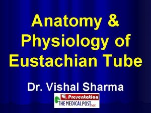 Anatomy Physiology of Eustachian Tube Dr Vishal Sharma