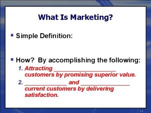 What Is Marketing Simple Definition How By accomplishing