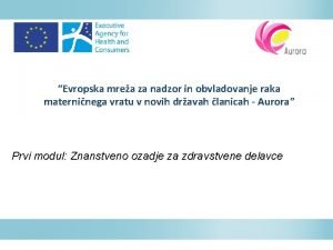 Evropska mrea za nadzor in obvladovanje raka materninega