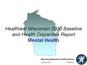 Healthiest Wisconsin 2020 Baseline and Health Disparities Report